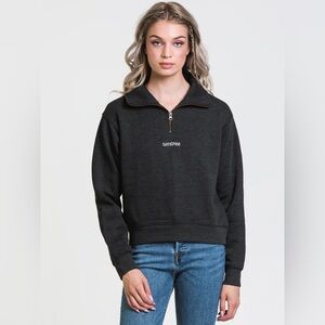 Tentree Women's Charcoal Quarter-Zip Sweatshirt